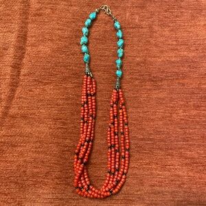 Vintage turquoise beaded necklace
